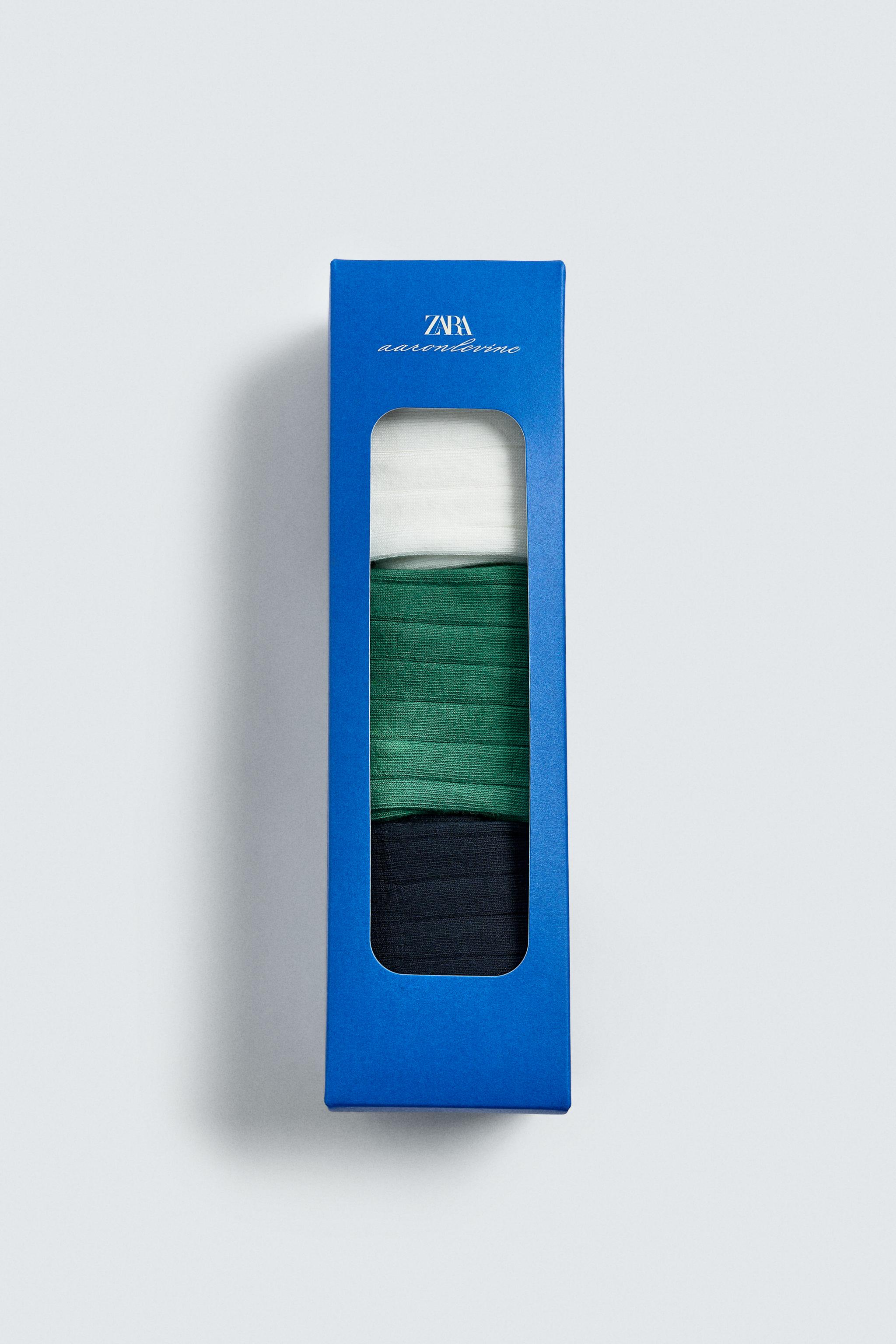 LOT DE 3 PAIRES CHAUSSETTES CÔTELÉES AARON LEVINE X ZARA